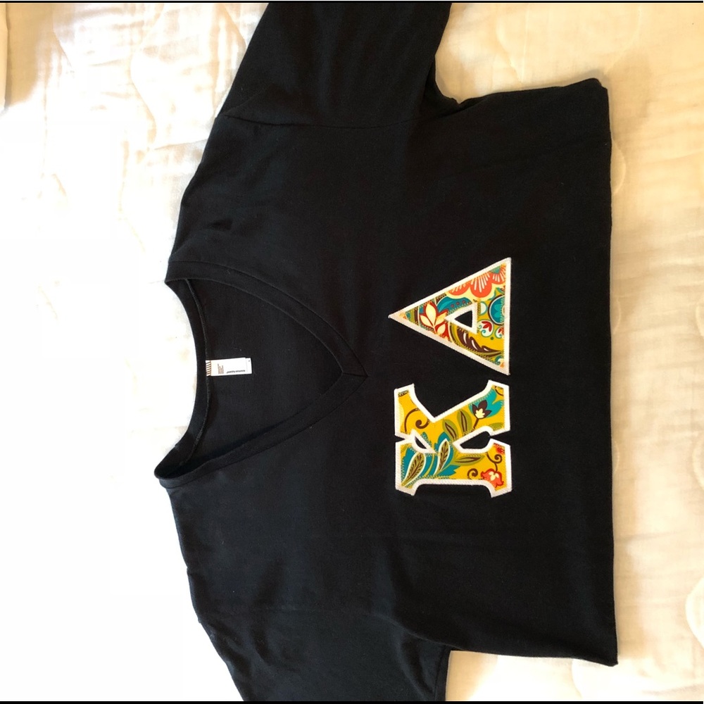 Kappa Delta Stitched Letter Vneck